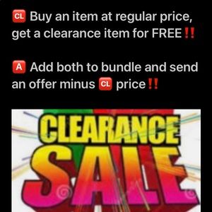💚🆑 FREE clearance item when a non-clearance item is purchased! ADD TO BUNDLE!